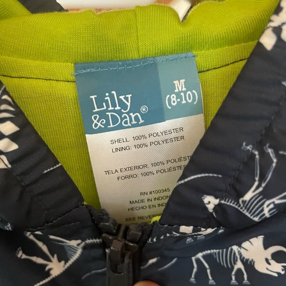 Raincoat boys M 8-10 dinosaurs by lily & dan - Picture 2 of 3